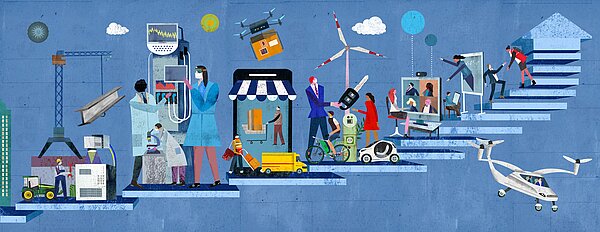 Die Illustration des Jahresberichts stammt vom Berliner Künstler Martin Haake